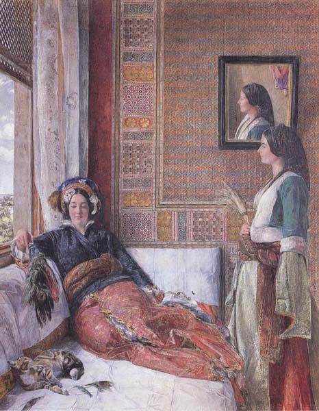 John Frederichk Lewis RA Hhareem Life,Constantinople (mk46) Sweden oil painting art